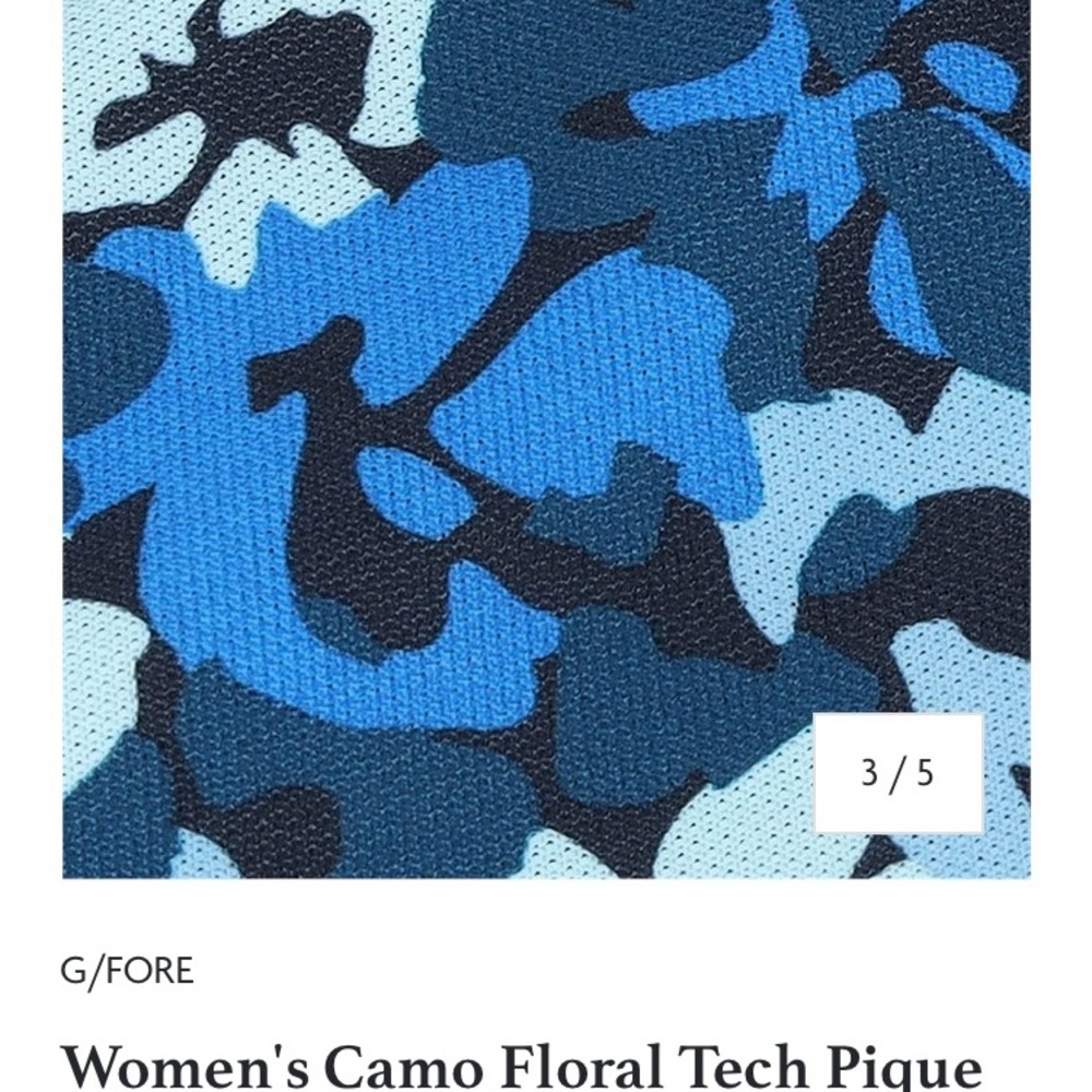 G/FORE Blue and Black Camouflage Polo Shirt - Picture 8 of 9